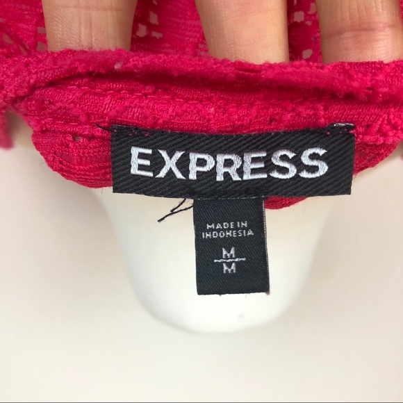 Express Lace Pink Top - Size M - Picture 3 of 8